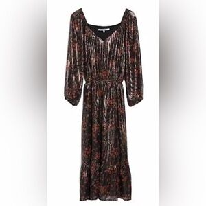 COLLECTIVE CONCEPTS-Square V-neck Dress- Size: Medium-Color: Black/Red-NEW!!